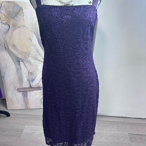 R&M Richards Purple Lace Dress